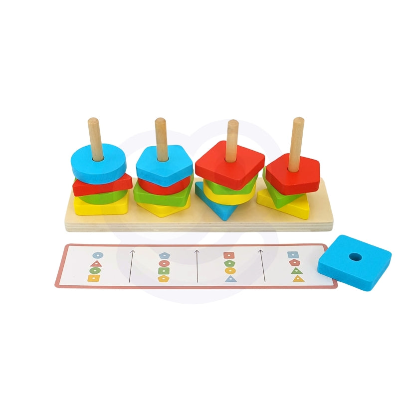 WOOPIE GREEN Puzzel Dierentoren voor kinderen 27 stuks - FSC - Montessori Speelgoed