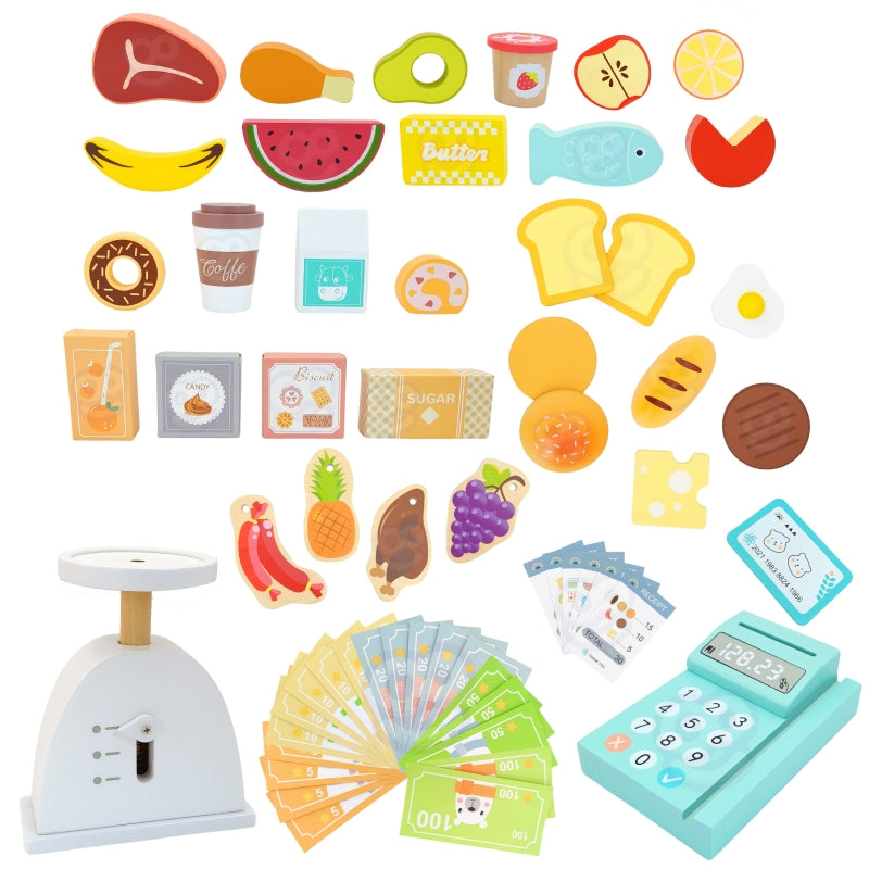 WOOPIE Grote multifunctionele 5-in-1 Winkelkraam, Supermarkt, Restaurant, Café & Keuken 73 onderdelen