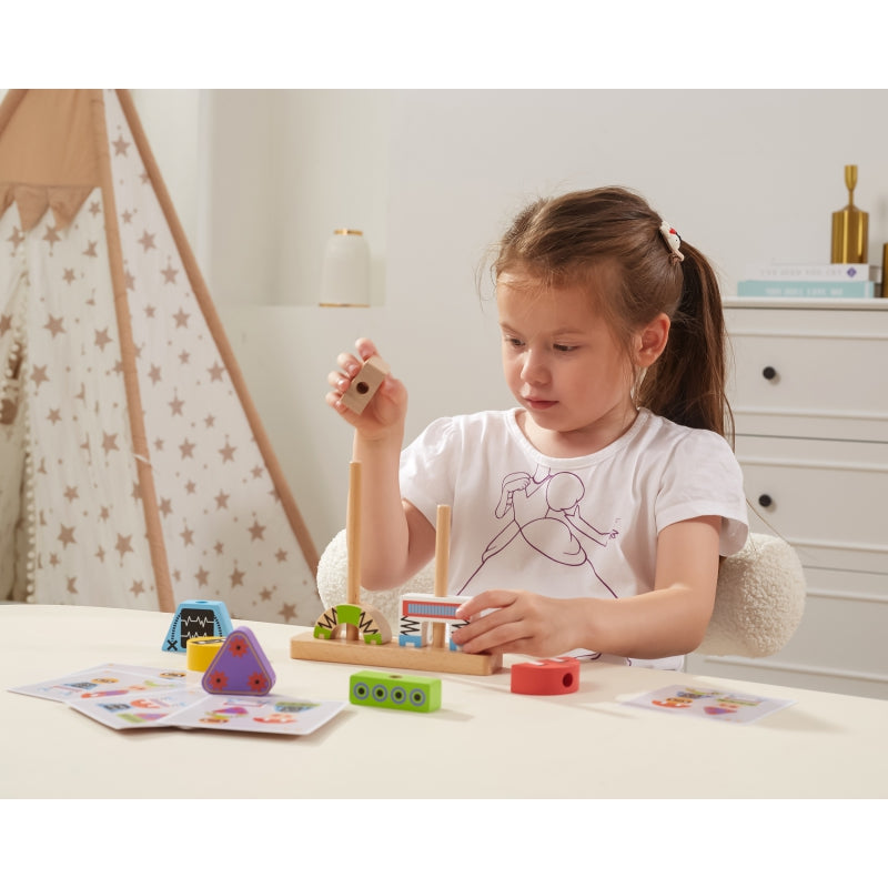 VIGA Robots Piramide Puzzel + Patronen 8 stuks