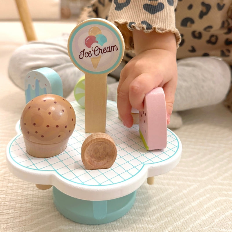 TOOKY TOY Houten Magnetisch speelgoed IJsjes op Standaard