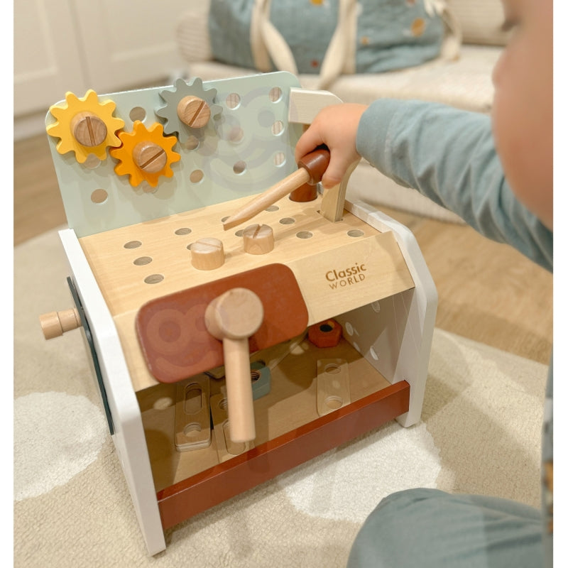 CLASSIC WORLD houten werkbank met gereedschap