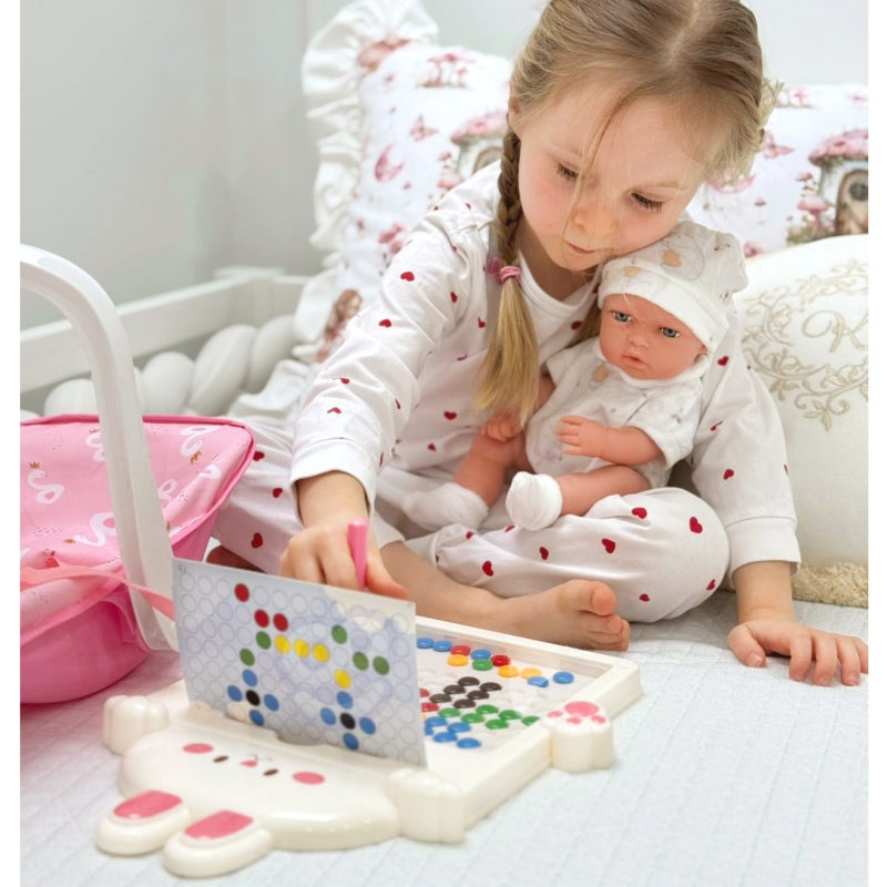 WOOPIE Baby pop set 30,5 cm + Roze Draagzak