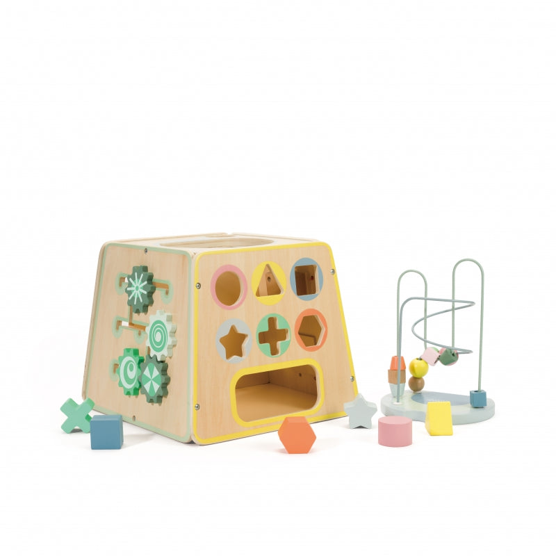 CLASSIC WORLD Houten 6-in-1 educatieve speel kubus
