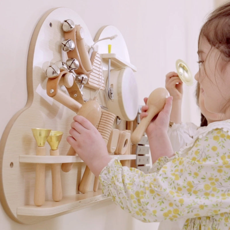 VIGA Houten Muziekbord met 12 instrumenten