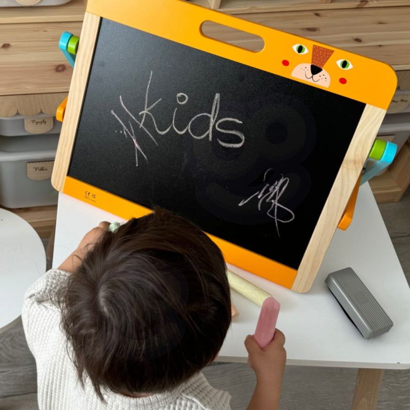 TOOKY TOY Educatief Bord 2-in-1 Magnetisch & Krijtbord voor Kinderen