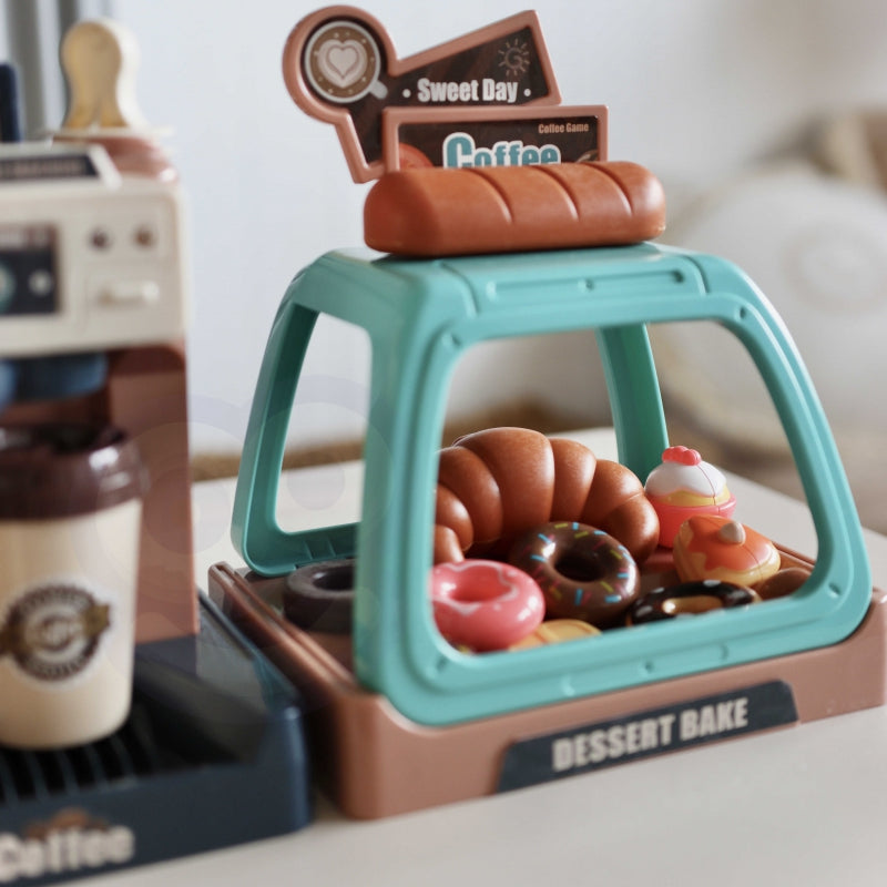 WOOPIE speelgoed Koffiebar, Koffiezetapparaat + Koekjesvitrine