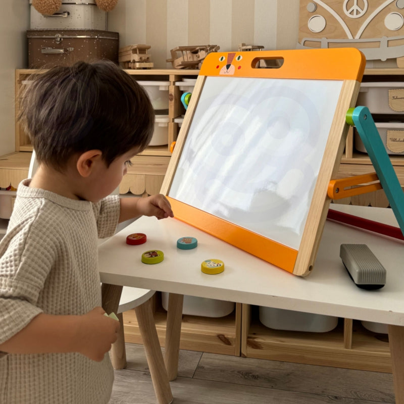 TOOKY TOY Educatief Bord 2-in-1 Magnetisch & Krijtbord voor Kinderen