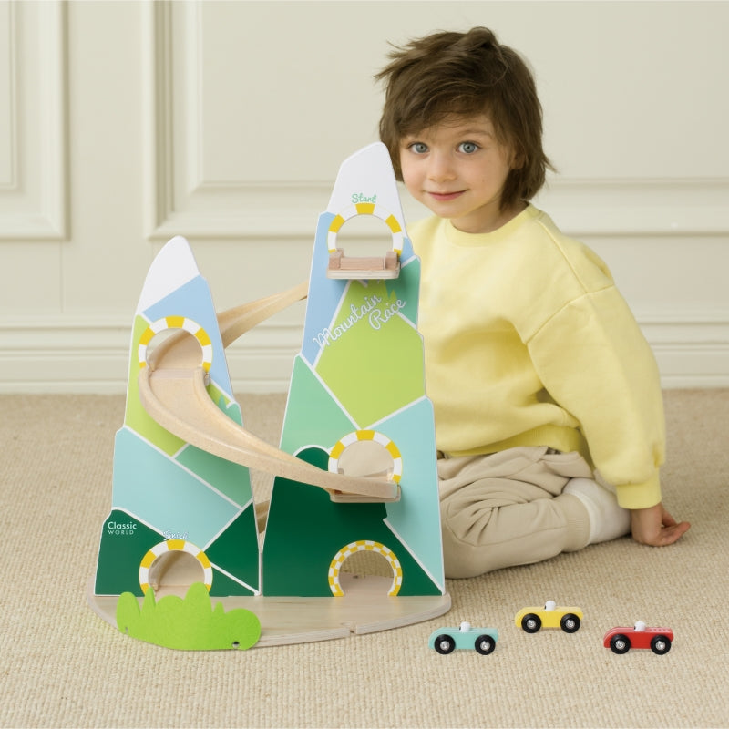 CLASSIC WORLD Houten Racebaan met thema berglandschap