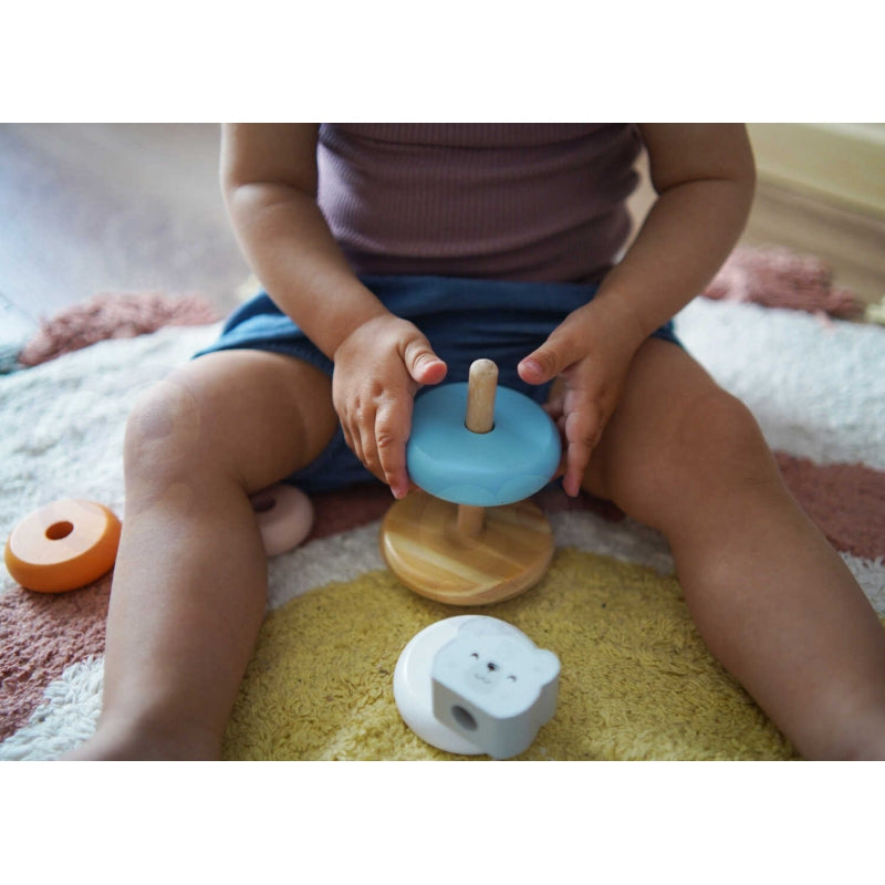VIGA PolarB Houten Educatieve Piramide toren IJsbeer voor Baby's