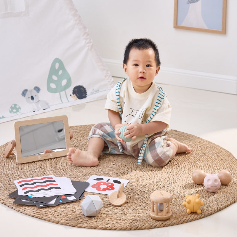 VIGA Educatieve Baby Speelgoedbox van geboorte tot 6 maanden