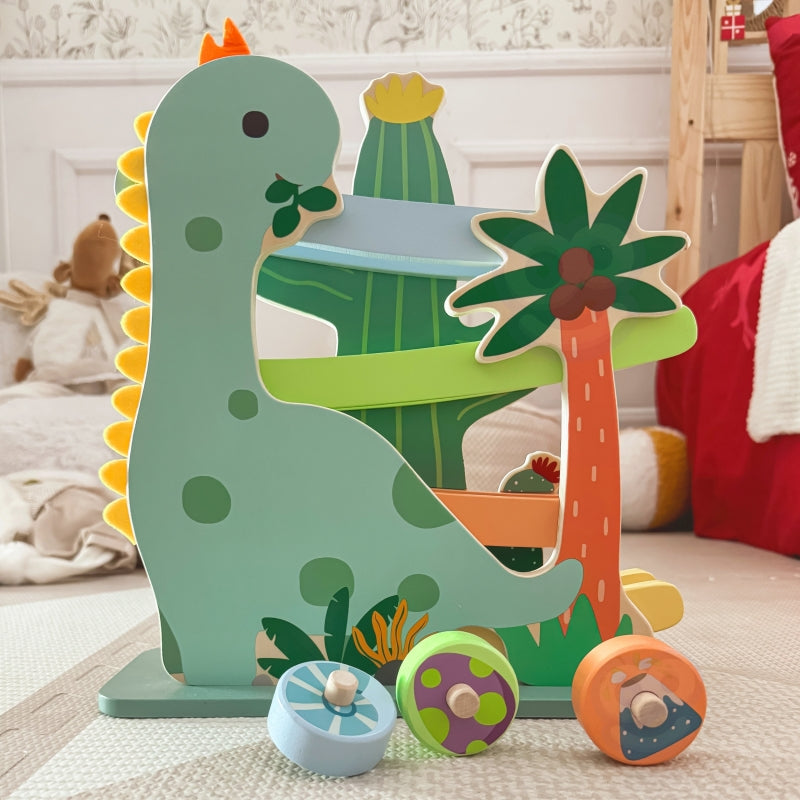CLASSIC WORLD Kleurrijke Dinosaurusspeelbaan met Glijbaan 5-delig
