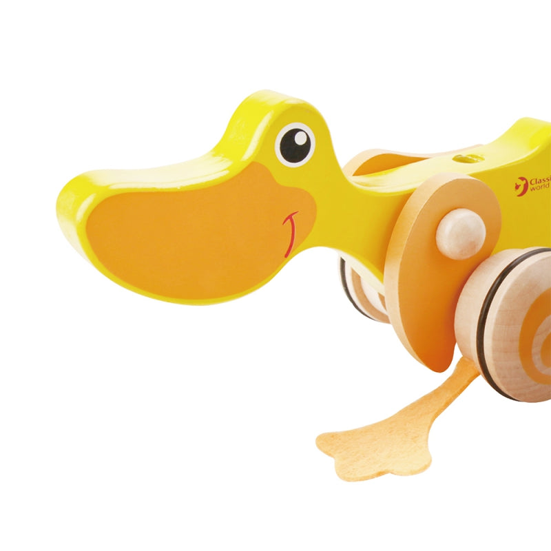 CLASSIC WORLD Houten Duwspeelgoed Eendje voor Kinderen