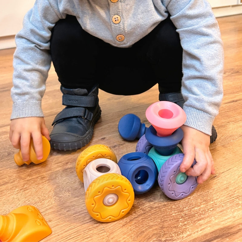 WOOPIE Sensorische Bouw- en Knijpblokken voor Baby's 13 stuks