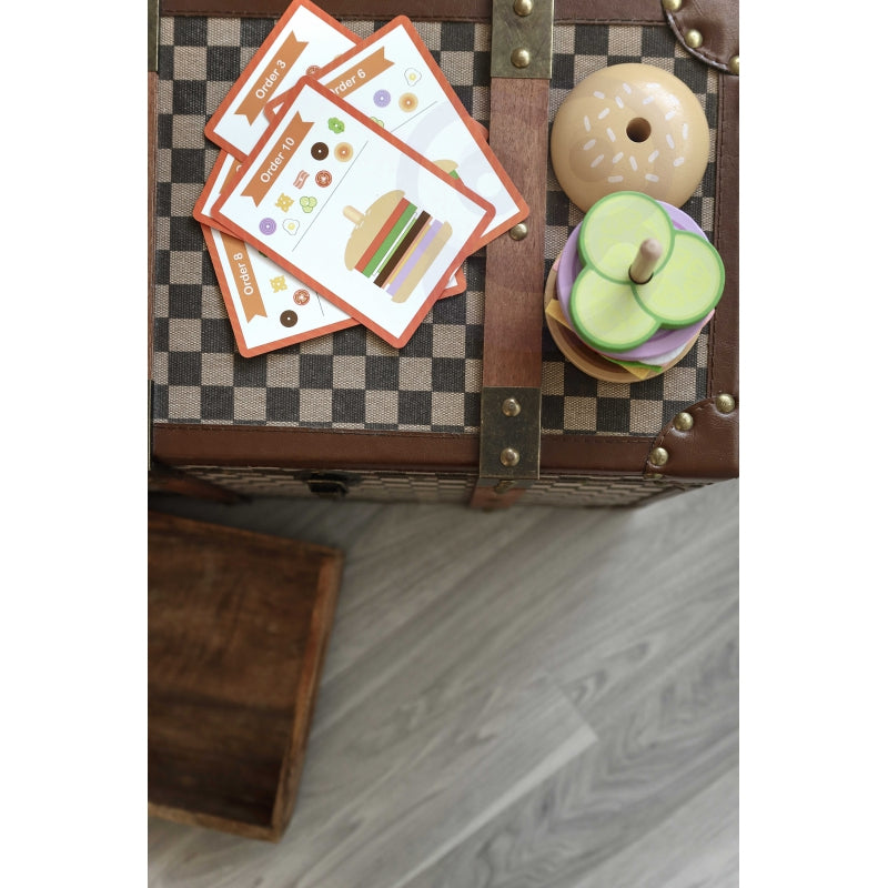 WOOPIE Houten Burger Restaurant Puzzel voor Kinderen 15 stuks