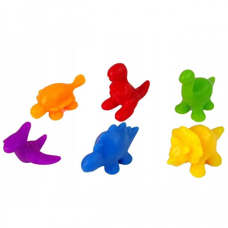 WOOPIE Educatief Montessori Kleuren Sorteer spel - Dino's - 56 stuks