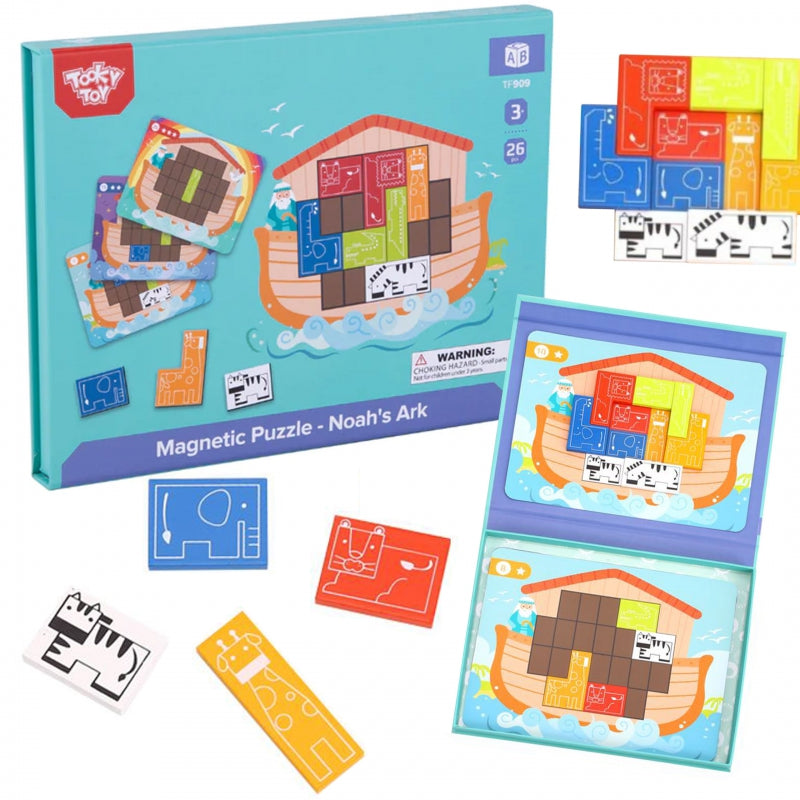 TOOKY TOY Magnetische Tetris Ark van Noach puzzel 26 stuks