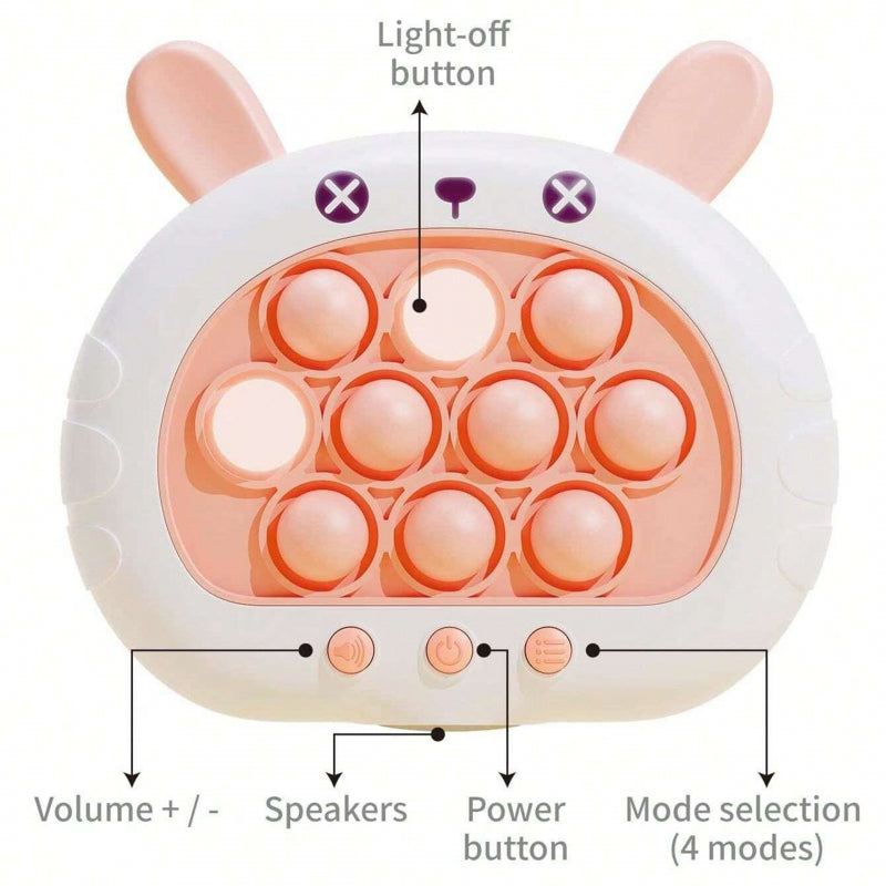 WOOPIE Fidget POP IT spel - Elektrisch Antistress Behendigheidsspel - Konijntje