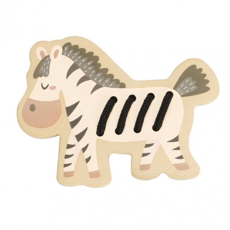 CLASSIC WORLD Houten Veterspel, Rijgspel Afrikaanse Dieren 10 stuks