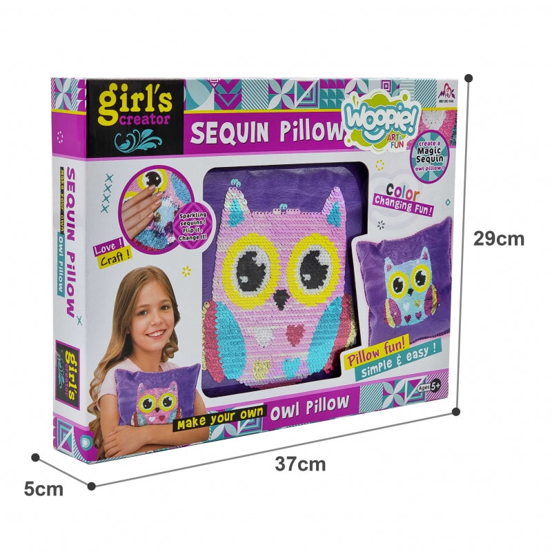 WOOPIE ART&FUN Kussen versieren Uiltje