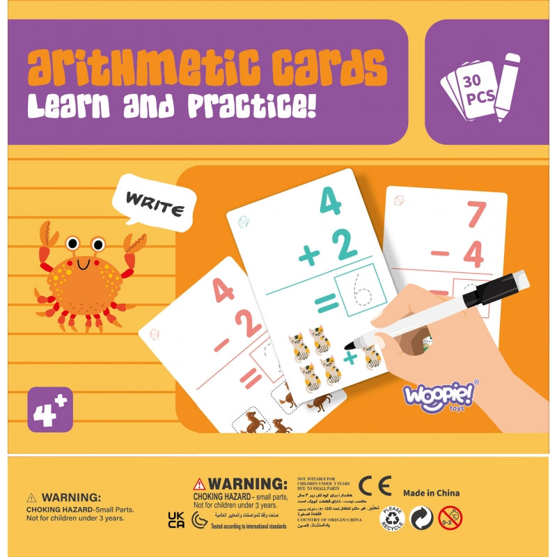 WOOPIE Educatieve Kaarten spel, Flashcards voor het Leren van Tellen