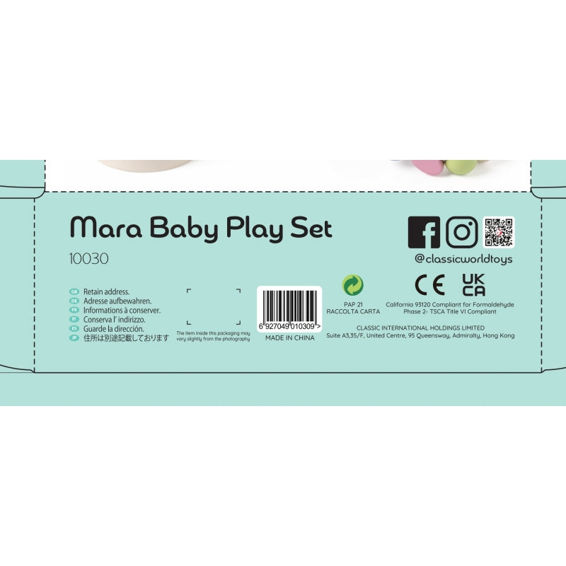 CLASSIC WORLD Pastel Speelset voor Baby's Box- Eerste Speelgoed vanaf de Geboorte