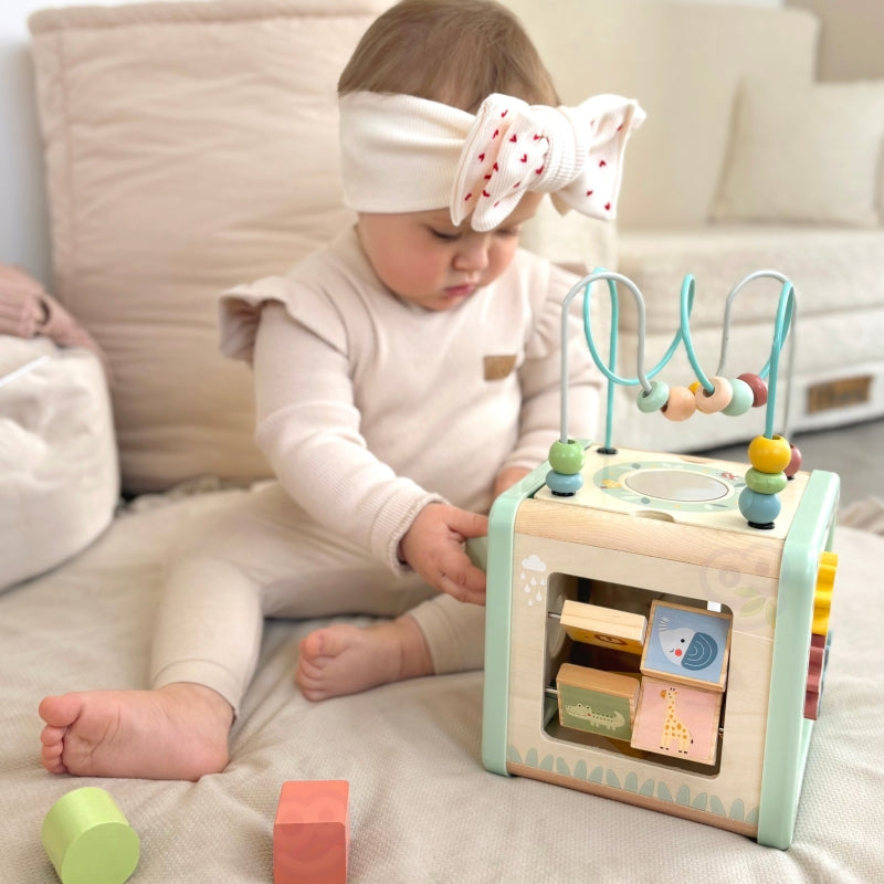 WOOPIE Houten Activiteitenkubus + Multifunctionele Educatieve Sorteerder