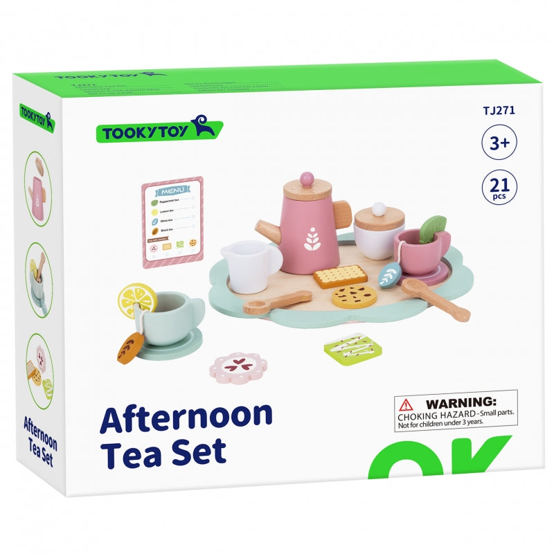 TOOKY TOY Houten Speelgoed Theeset