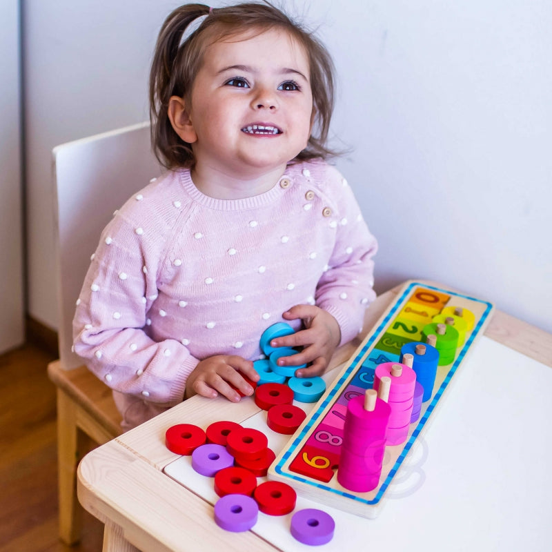 WOOPIE GREEN Tel- en Kleurenpuzzel Montessori – 56 stuks