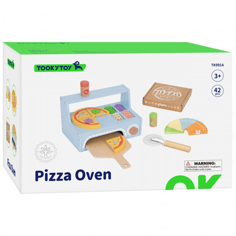 TOOKY TOY Speelgoed Pizzeria Houten Pizzaoven Accessoires