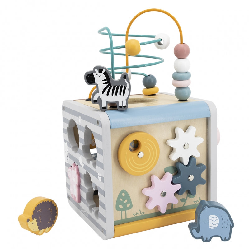 VIGA PolarB Houten Activiteit Kubus voor baby's en peuters