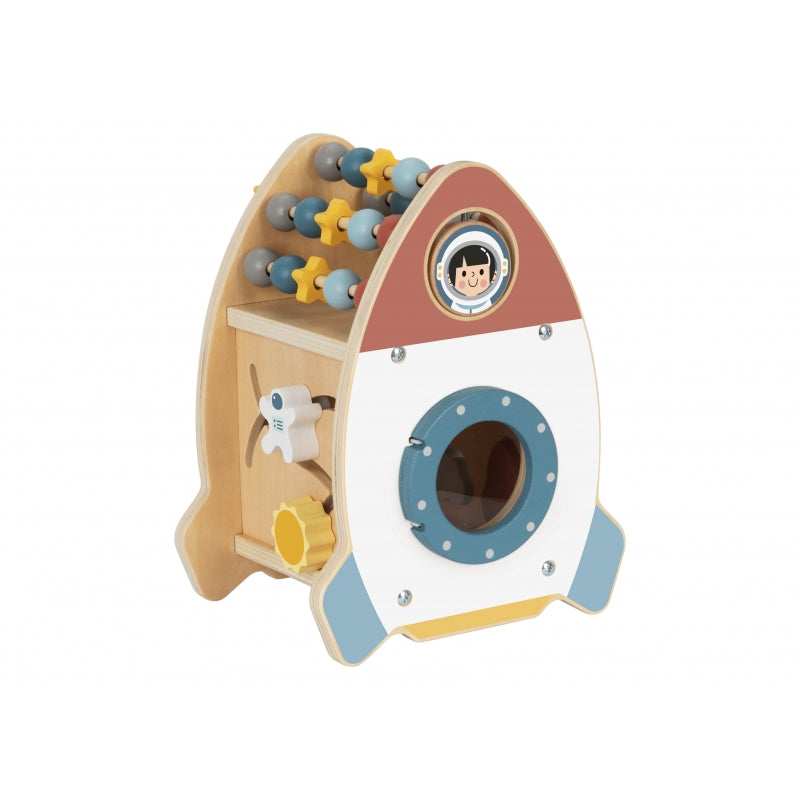 TOOKY TOY Ruimteraket Activiteitensorteerder Houten Doolhof