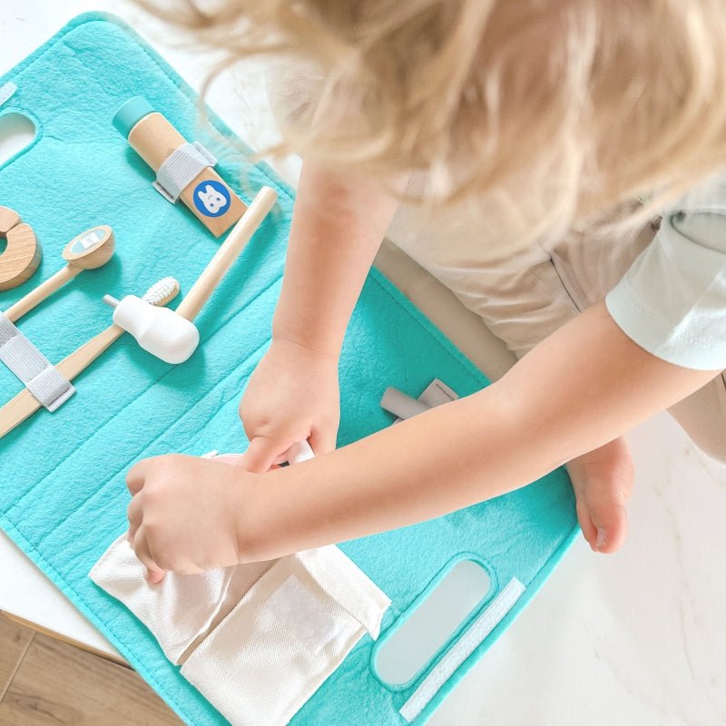 TOOKY TOY Tandarts Speelset – Dokterskoffertje voor Kinderen – 19-delig – FSC-gecertificeerd