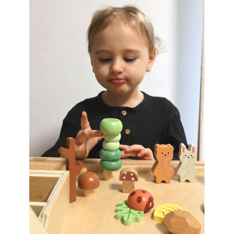 TOOKY TOY Natuur set Stapelblokken puzzel