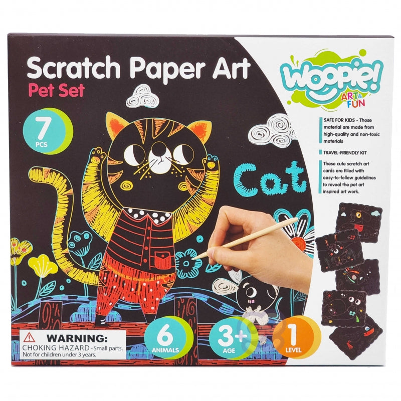WOOPIE ART&FUN Krasschilderijen voor Kinderen 7 stuks