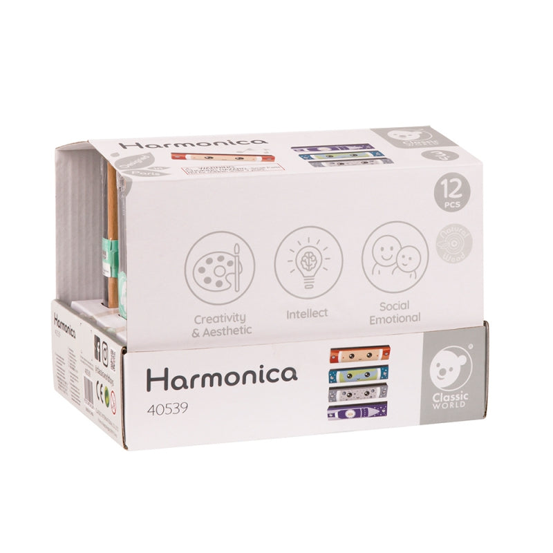 CLASSIC WORLD Houten Mondharmonica voor Kinderen - 1 stuk