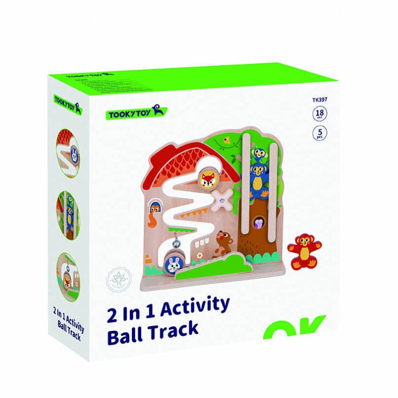 TOOKY TOY Houten Montessori activiteitenbord met doolhof