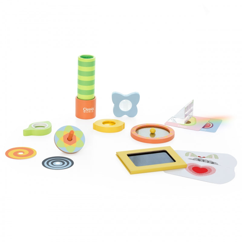 CLASSIC WORLD Optische Experimenten Set - Zintuigen Training - 16 stuks