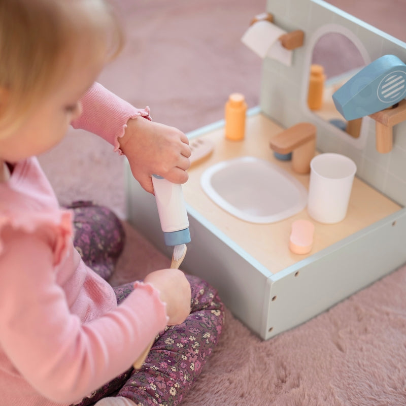 TOOKY TOY Houten speelgoed Toilet Badkamer met Accessoires