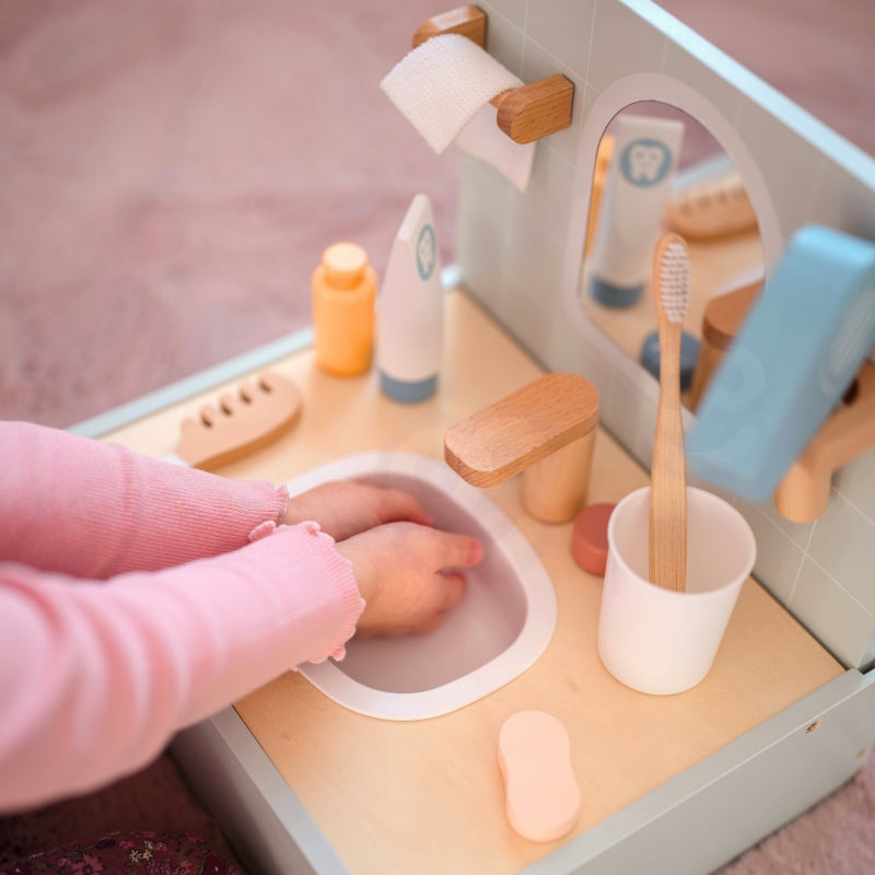TOOKY TOY Houten speelgoed Toilet Badkamer met Accessoires