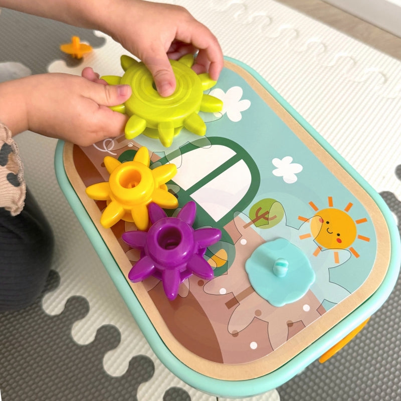 WOOPIE GREEN houten 12-in-1 baby Bouwdoos - Zintuigspeelgoed - Motorisch Montessori speelgoed