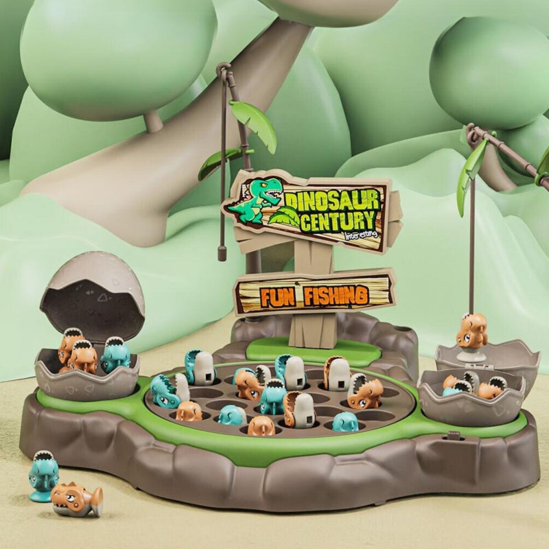 WOOPIE Spel Vissen Vangen van Dinosaurusvisjes met 2 Hengels