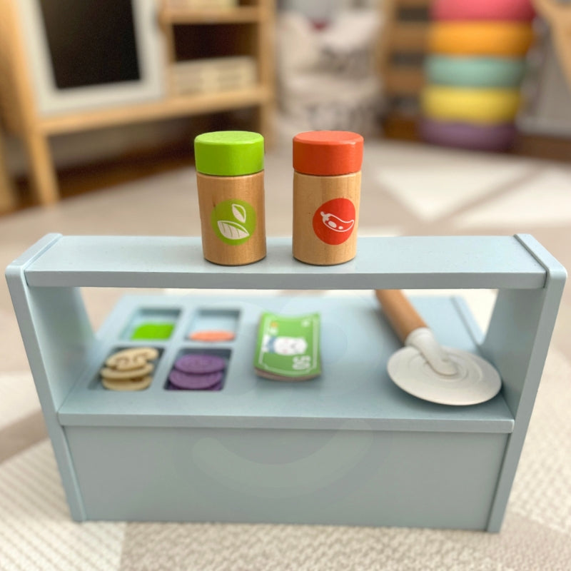 TOOKY TOY Speelgoed Pizzeria Houten Pizzaoven Accessoires