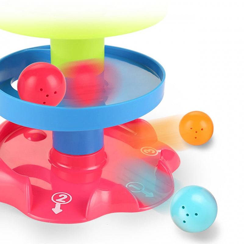 WOOPIE BABY Knikkerbaan Set Spiraal + 3 Ballen