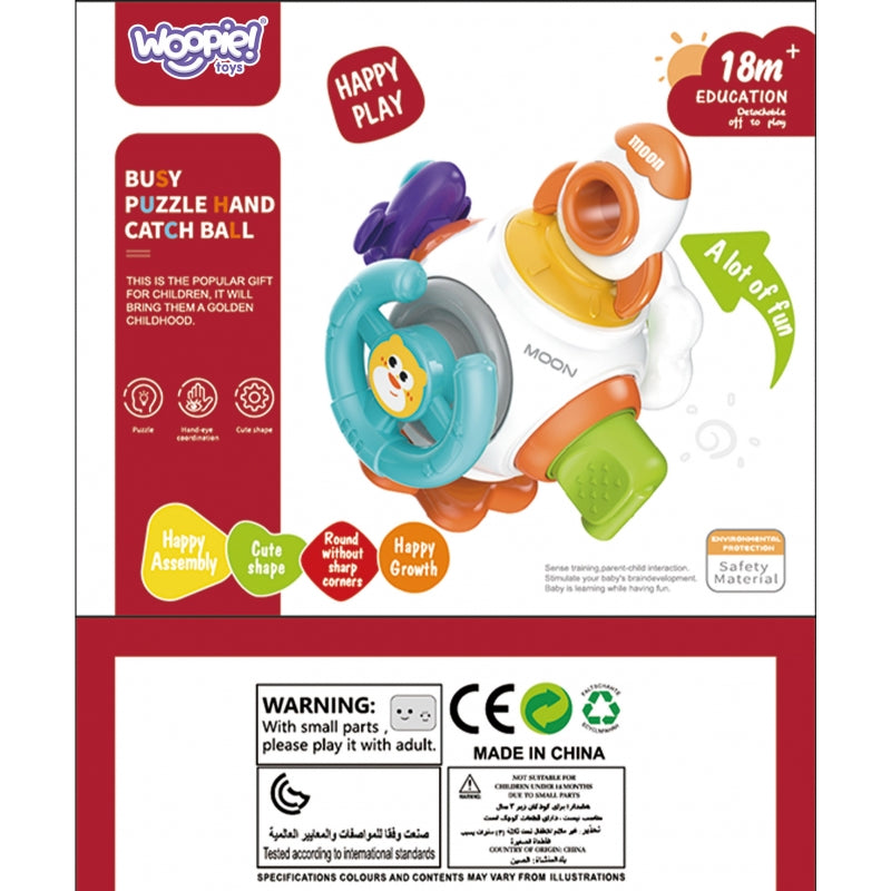 WOOPIE BABY Ruimteraket - Zintuigelijk Speelgoed - Bal 6-in-1 - Montessori speelgoed