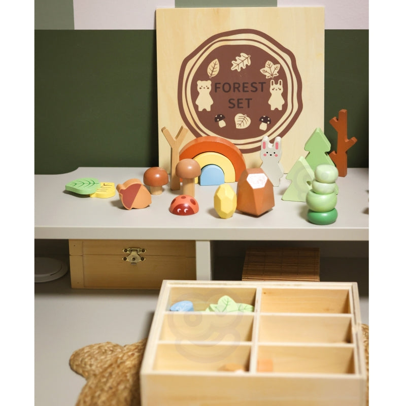 TOOKY TOY Natuur set Stapelblokken puzzel