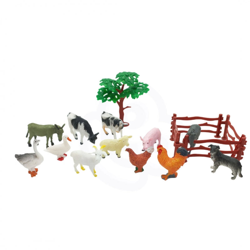 WOOPIE Boerderij Figuren Set 14 stuks - Boerderij dier speelgoed
