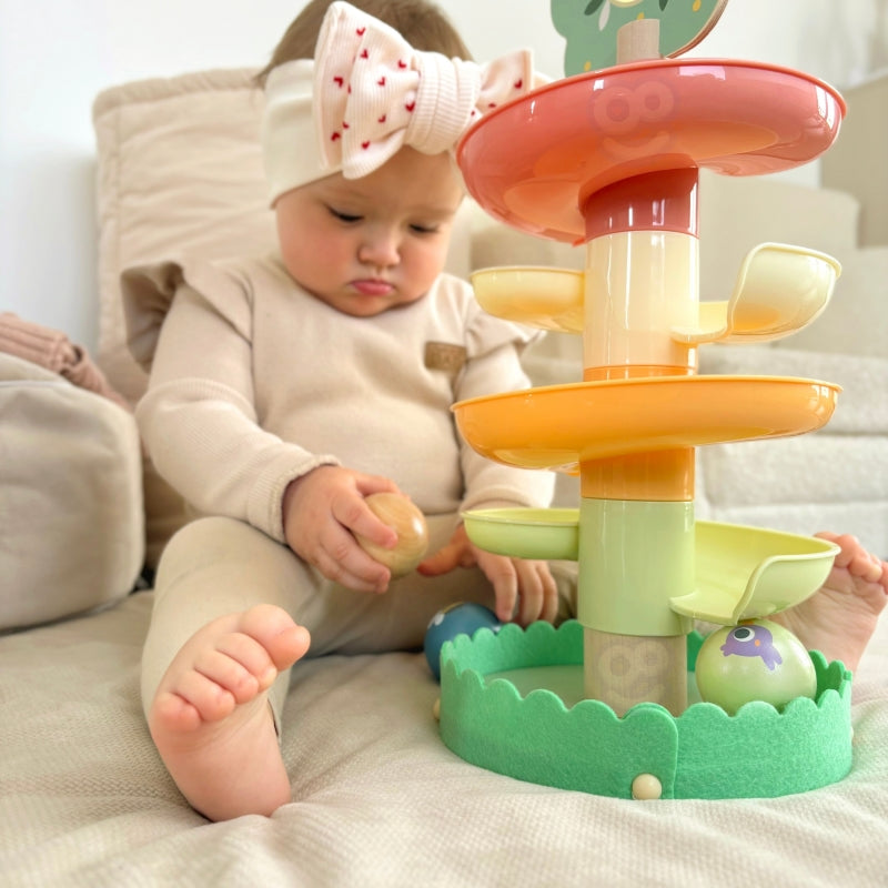 WOOPIE Houten ballen toren Sensorisch Educatief 6 stuks