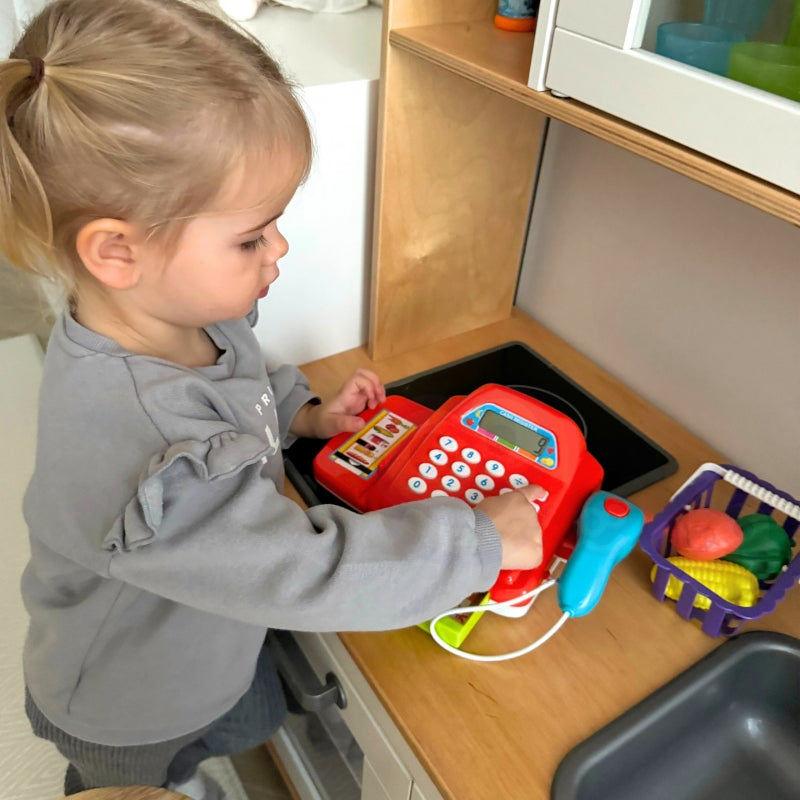 WOOPIE Speelgoed Kassa met Rekenmachine en Accessoires