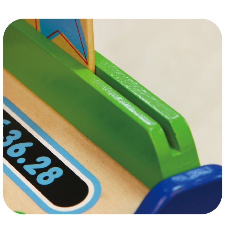 VIGA Houten Speelgoed Kassa met Scanner + Accessoires