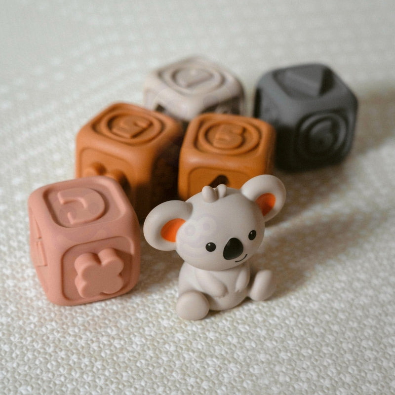 WOOPIE Educatief Setje Pyramide Sensorische Blokken Bijtspeeltje voor Baby's